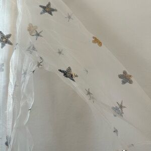 See through sequined stars robe festival wear